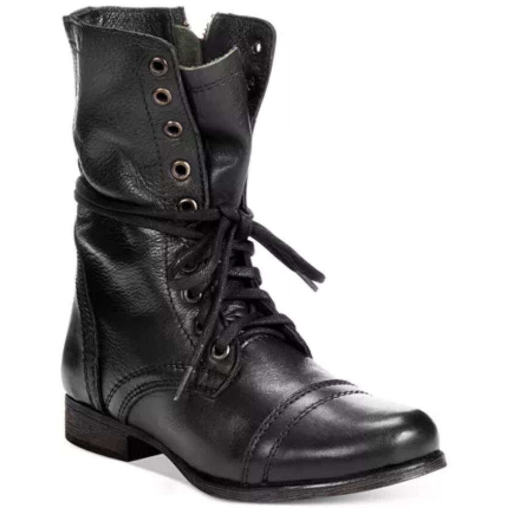 Steve Madden Troopa Combat Leather Boots